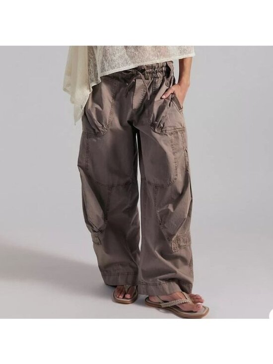 Free People Pants - Free People Onset Cargo Pants Utility Y2K Parachute Relaxed Hipster Womens M